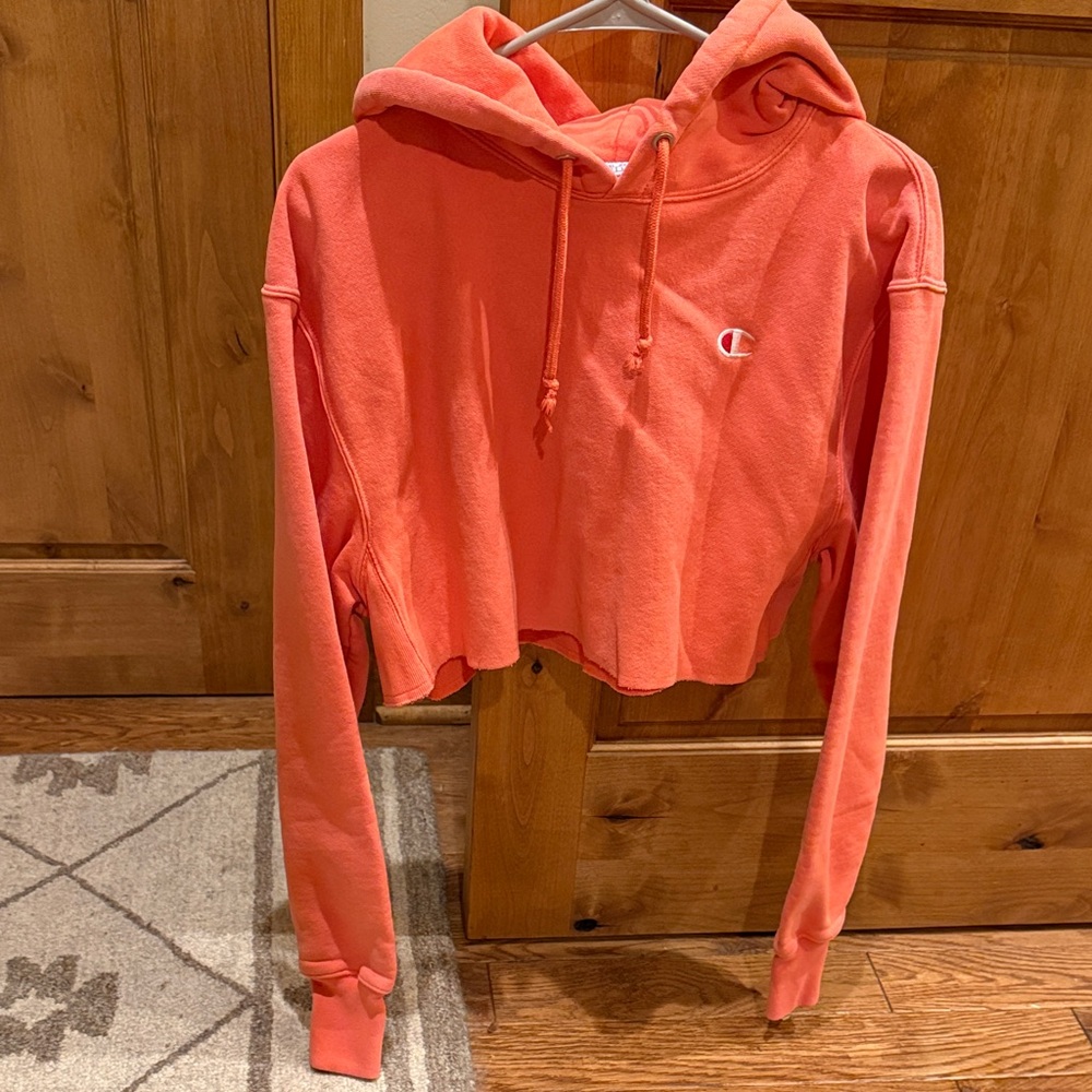 Champion Women's Cropped Coral Hoodie